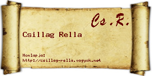 Csillag Rella névjegykártya